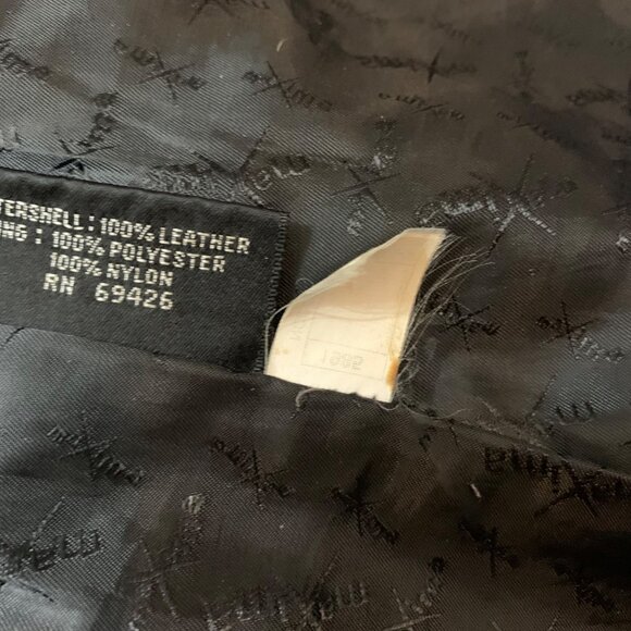 VTG Maxima By Wilsons Black Leather Button-Front Jacket Belted Waist Womens SZ S - Picture 6 of 8